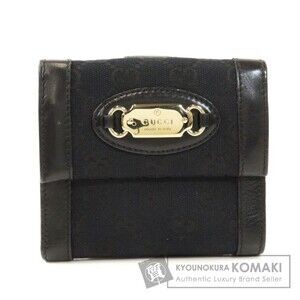 Gucci GG Double Bifold Wallet Canvas Leather